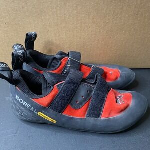 Boreal Joker Plus Climbing Shoes Red Black Hook Loop Mens 10.5 US 44 EUR